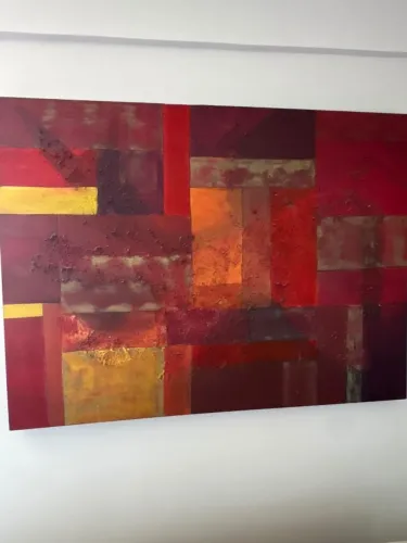 Quadro Abstrato Grande com Textura