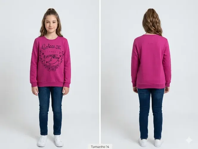 Blusa de Moletom COLCCI FUN - Tamanho 14
