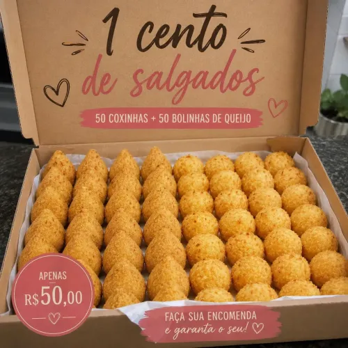 Cento de salgados 