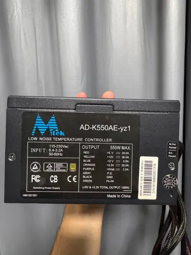 Fonte MTek 550W 80 Plus