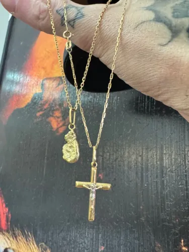 Corrente de ouro 2.45g 18k procedência garantia eterna