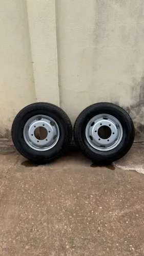 Jogo De Rodas Caminhão Delivery Express Com Pneu 225/75r16c
