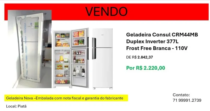 Vende-se Geladeira nova