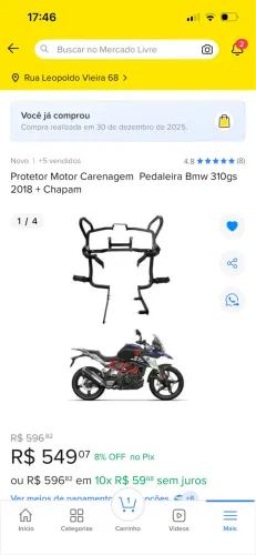 Protetor Carenagem Gs 310 2018-2026 Chapam