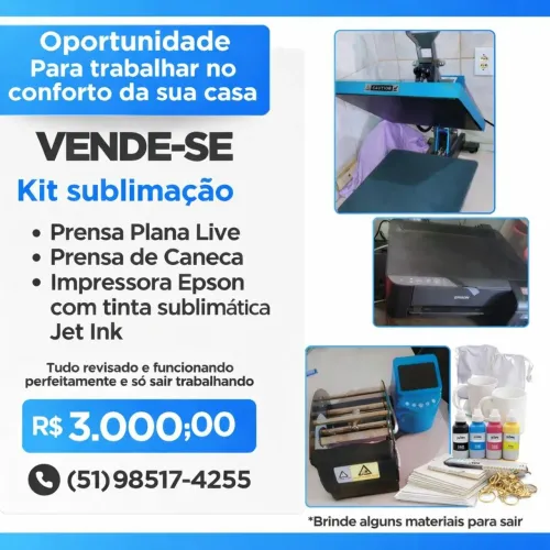 Vende-se Kit Completo de Sublimação