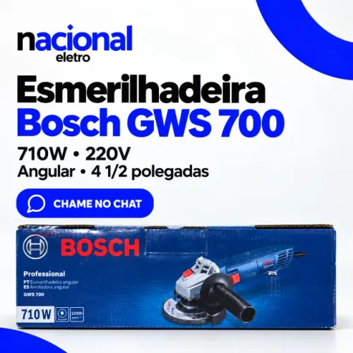 Esmerilhadeira Bosch GWS 700 710W 220V Angular 4 1/2