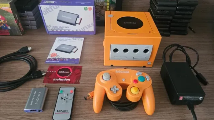 NINTENDO GAMECUBE + SWISS + LOTADO DE JOGOS + HDMI BITFUNX