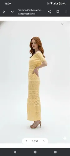 Vestido de tricô amarelo