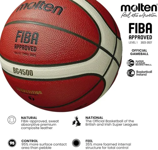 BOLA DE BASQUETE MOLTEN FIBA N° 7 ADULTO