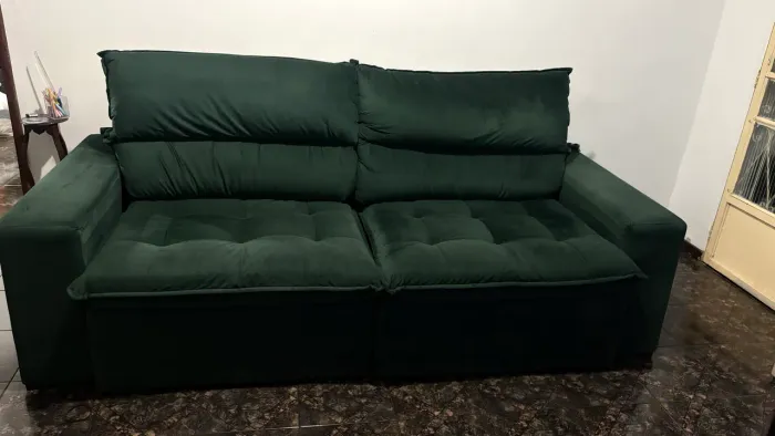 Sofá de veludo 4 lugares 
