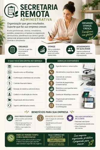 Está em busca de uma secretária para sua empresa ou negócio ? 