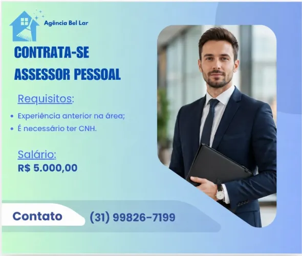 Contrata-se assessor pessoal em BH