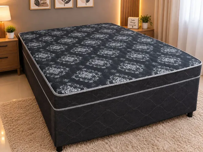 Cama casal nova,plastificada molas BONNEL Super macia 