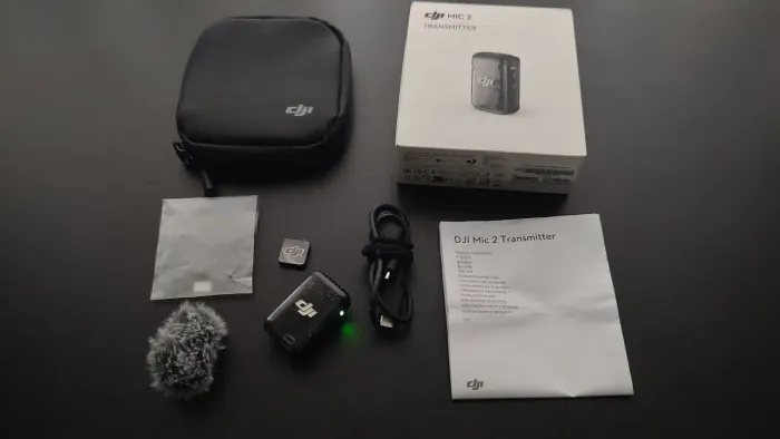 Microfone DJI Mic 2 TX ? 8GB de memória interna (não precisa de receptor)