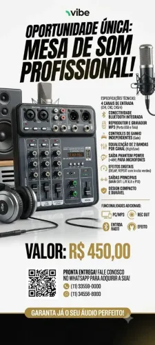 Mesa de Som profissional