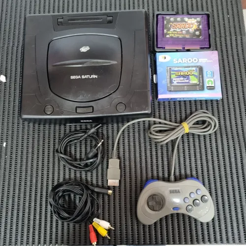 Vídeo game Saga Saturn com cartucho De Desbloqueio com Jogos completo