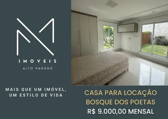 CASA PARA LOCAÇÃO CONDOMINIO BOSQUE DOS POETAS