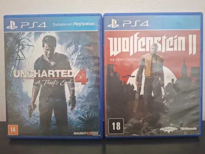 Wolfenstein 2 + uncharted 4 ps4
