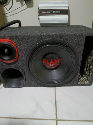 Caixa de Som Automotivo Trio (Cone Seco) + Módulo Taramps DS800X4