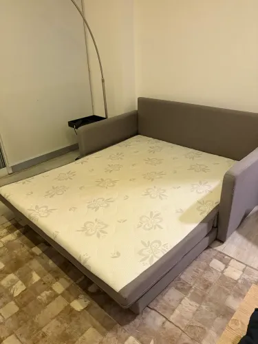 Sofá-Cama Casal Retrátil Linho