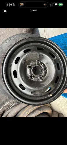 Roda de ferro Volkswagen aro 14, 5 furos seminova