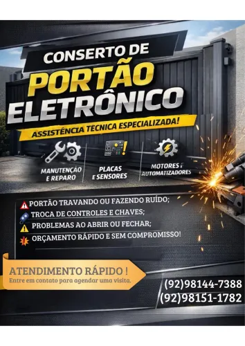 MANUTENÇÃO MOTOR/ PORTÃO ELÉTRICO/ INSTALAÇÃO DE CÂMERAS
