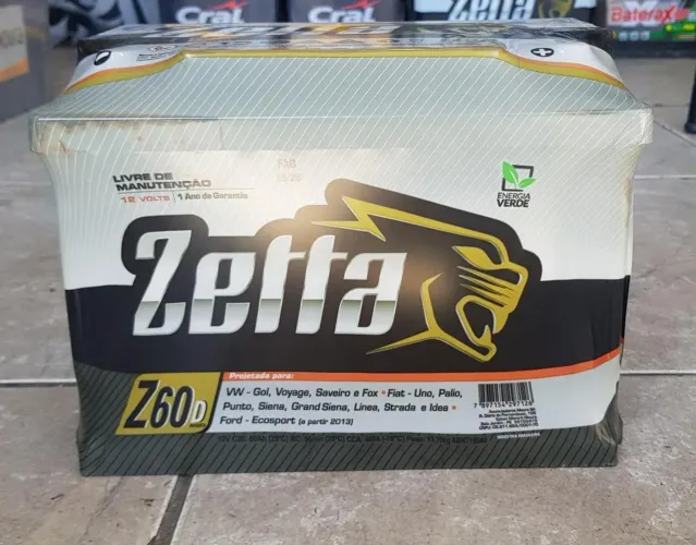 Bateria zetta 60Ah nova