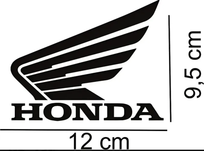 Adesivo Moto Honda Asas Tamanho Original Tanque (o Par)