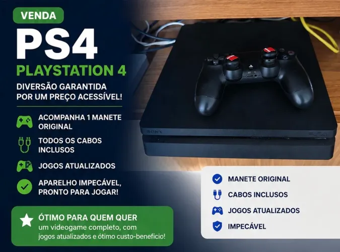 PLAYSTATION 4- MUITO NOVO 
