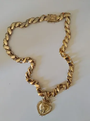 CORDÃO NOSSA SENHORA + DEDEIRA OURO 18K