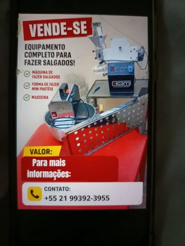 Venda de uma máquina de salgadinhos