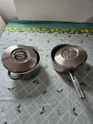 Duas Panelas tramontina inox tripla solar
