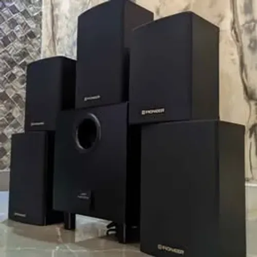 Kit Caixas Home Theater Pioneer 5.1 Subwoofer Ativo + 5 Caixas 8 Ohms