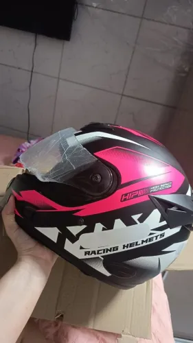 Capacete mixs mx2 rosa + viseira fumê + narigueira