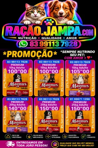 RAÇÃO MAGNUS PREMIUM 15kg/20kg/25kg Adulto