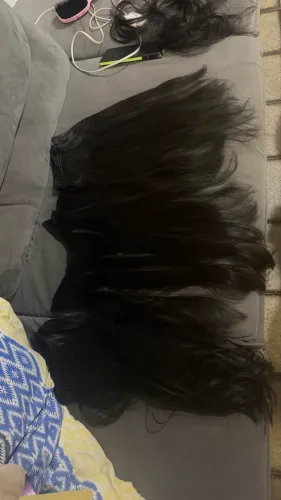 Cabelo orgânico castanho 