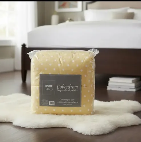 PROMOÇÃO COBERDROM CASAL DUPLA FACE ESTAMPADO COM SHERPA