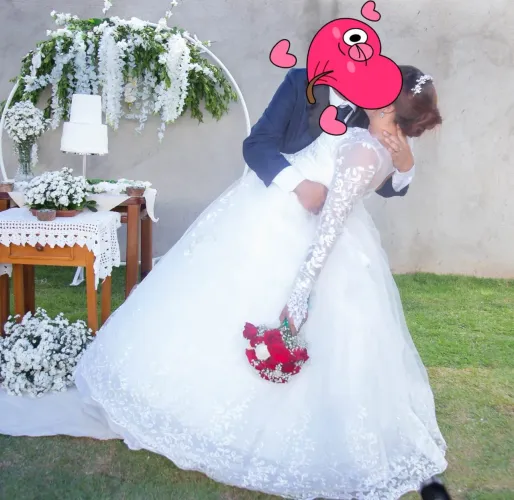 Vestido noiva + daminha e terno
