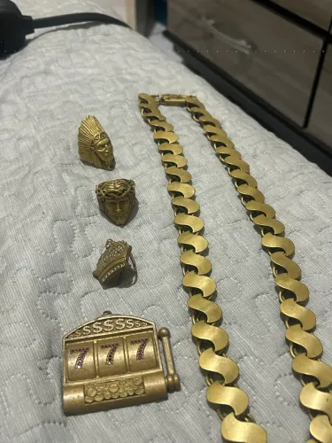 Kit de cola e anéis de moeda antiga