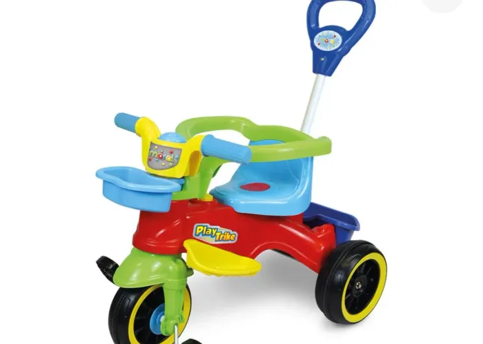 *Combo - Triciclo infantil com empurrador + Motoca carrinho
