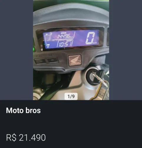 Moto Honda Bros show 14.000 rodado