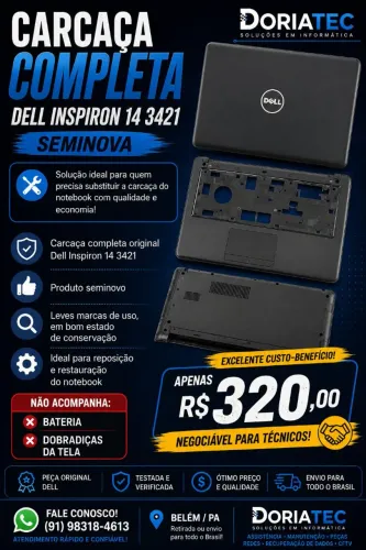 CARCAÇA COMPLETA DELL INSPIRON 14 3421
