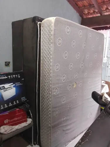 Cama box casal com colchão