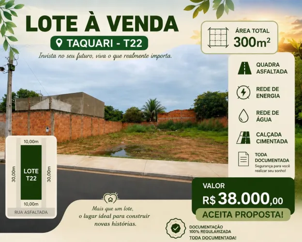 LOTE À VENDA - TAQUARI T22