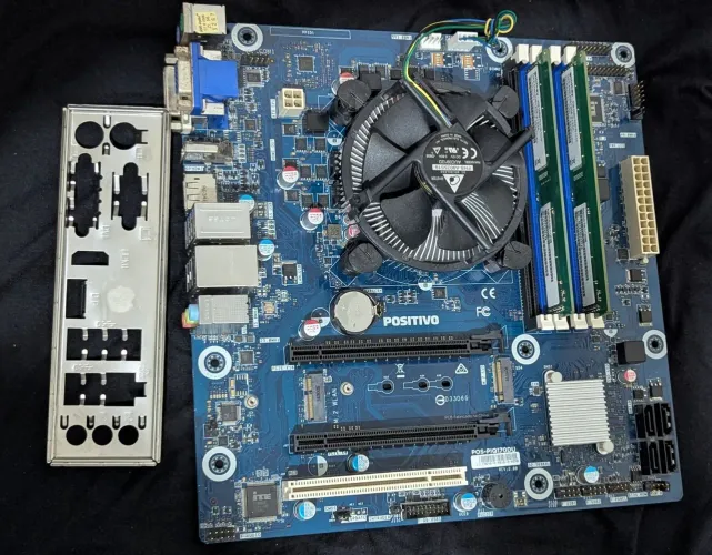 Kit placa mãe + processador + memória