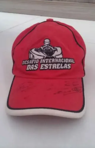 Autógrafo Schumacher Boné Desafio Internacional das Estrelas - 2008