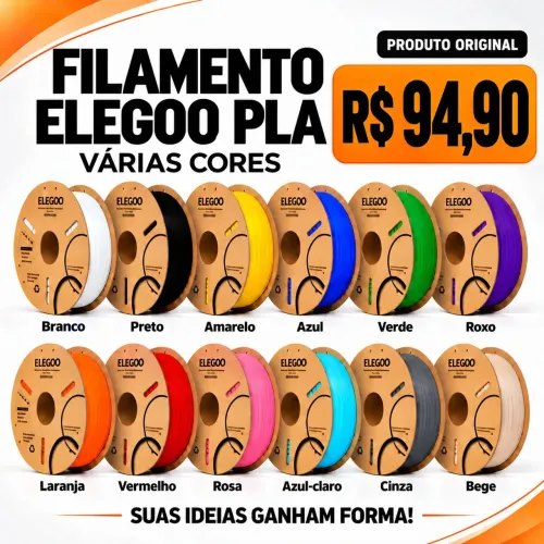 Filamentos elegoo para impressora 3d