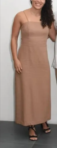 Vestido bege (usado 1x)