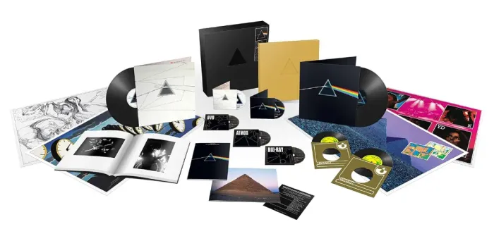 Pink Floyd - The Dark Side of the Moon 50 Anos | Box Deluxe 2 LPs + 2 CDs + Blu-rays + DVD
