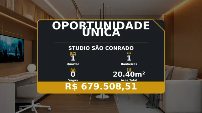Invista em qualidade de vida: Studio em São Conrado, perto da Praia de Itaparica!